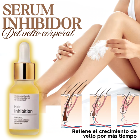 Serum inhibidor de vello corporal - Ayuda a debilitar el vello desde la raíz, calma, nutre y suaviza la piel tras la depilación - ¡luce tu piel más  suave y radiante!