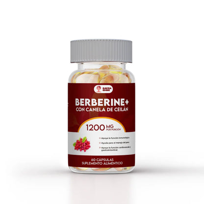 Suplemento berberina 1200 mg - Ayuda a controlar el azúcar, mejora la insulina del cuerpo, reduce colesterol y triglicéridos - ¡Mejora tu calidad de vida hoy!