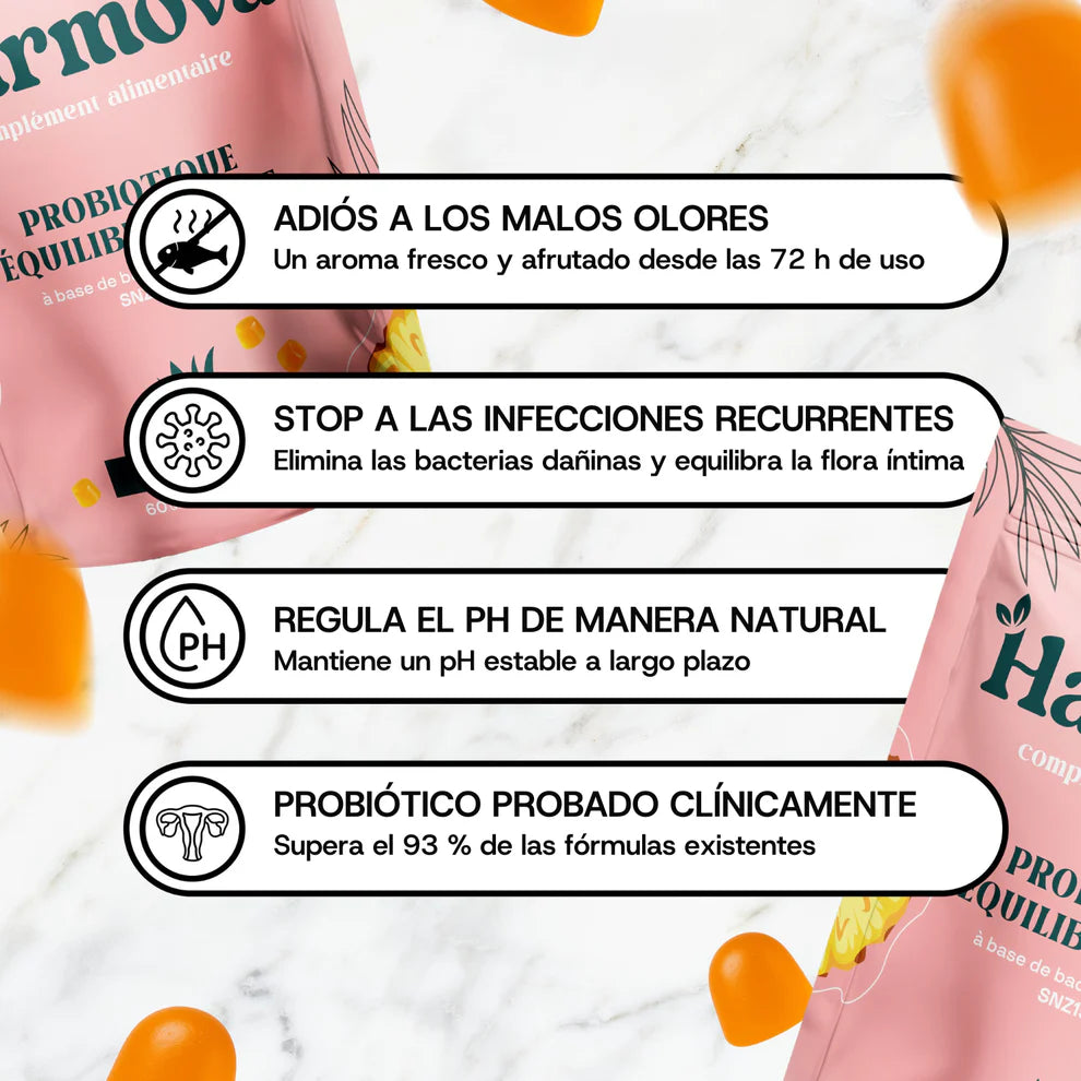 Gomitas para la zona intima sabor a piña - mejora tu salud vaginal, te balancea el PH y te quita el mal olor - ¡Mantén tu florecita saludable!