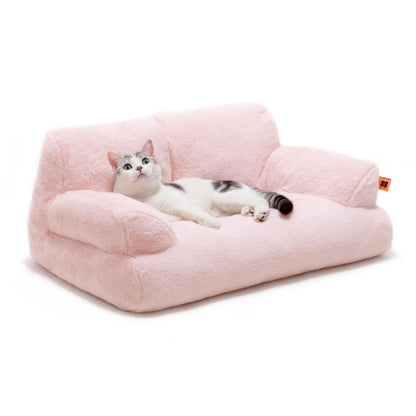 Sofá para mascotas - Diseño anti estrés, tela de peluche, Relleno extra acolchado y vienen 3 tamaños para que escojas - ¡Hazlo feliz hoy mismo!