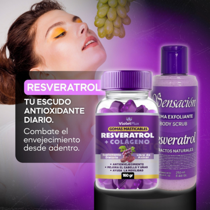 💜 COMBO SUPLEMENTO RESVERATROL + CREMA CON RESVERATROL | FIRMEZA, HIDRATACIÓN Y ENERGÍA CELULAR + ENVÍO GRATIS