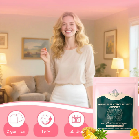 Gomitas femeninas - mejora tu salud vaginal, te balancea el PH y te quita el mal olor - ¡Mantén tu florecita saludable!