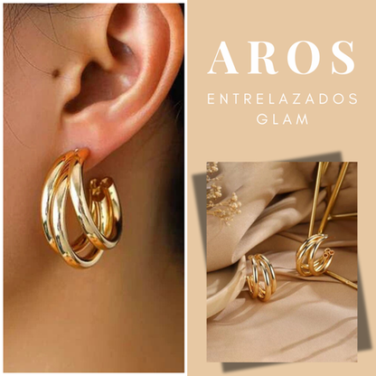 Pack a tu Medida Aretes ORELLA (Escoge el pack con tus favoritas) ¡SUPER OFERTA x2 x3 x4!  DOBLE BAÑO DE ORO DE 18K + ENVÍO GRATIS