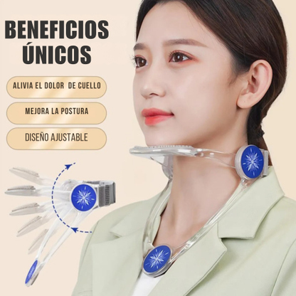 Soporte cervical ajustable - Alivia los dolores de cuello, la postura de la cabeza y tiene un diseño ergonómico - ¡Cómodo y practico!