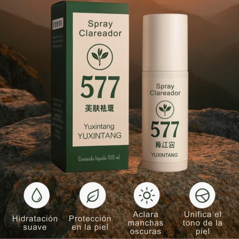 Spray aclarante 577 - Despigmenta la piel, Repara los daños causados por el sol y Seguro para todos tipo de piel - ¡Gran promo 2 unidades!