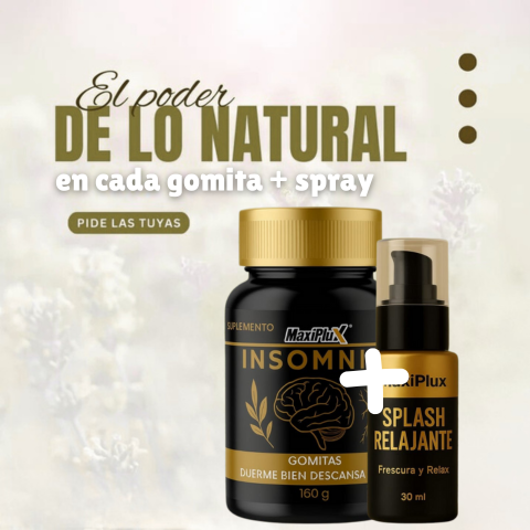 🌙MAXIPLUS GOMITAS + SPLASH ¡DESCANSO PROFUNDO, ENERGÍA RENOVADA✨! + ENVÍO GRATIS