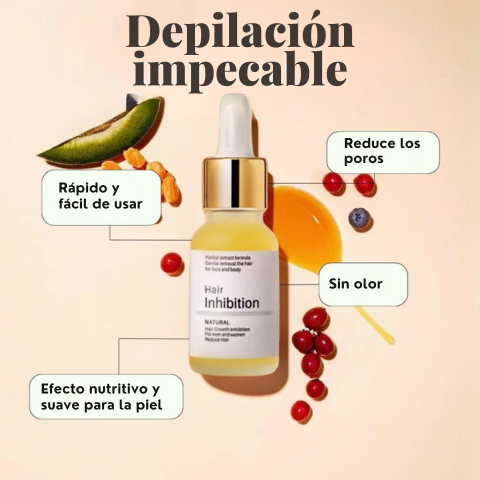 Serum inhibidor de vello corporal - Ayuda a debilitar el vello desde la raíz, calma, nutre y suaviza la piel tras la depilación - ¡luce tu piel más  suave y radiante!