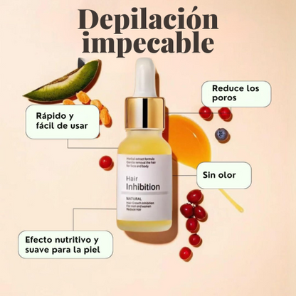 Serum inhibidor de vello corporal - Ayuda a debilitar el vello desde la raíz, calma, nutre y suaviza la piel tras la depilación - ¡luce tu piel más  suave y radiante!