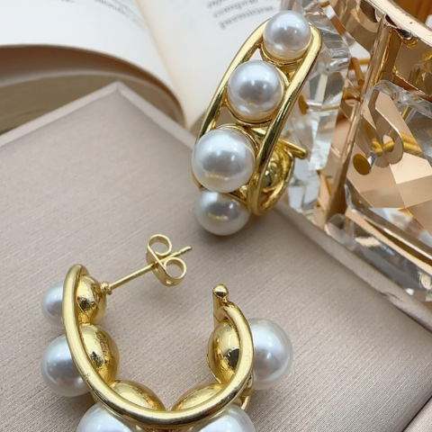 ARETES PERLAS ELEGANCIA ¡UN ESTILO ÚNICO! + ENVÍO GRATIS