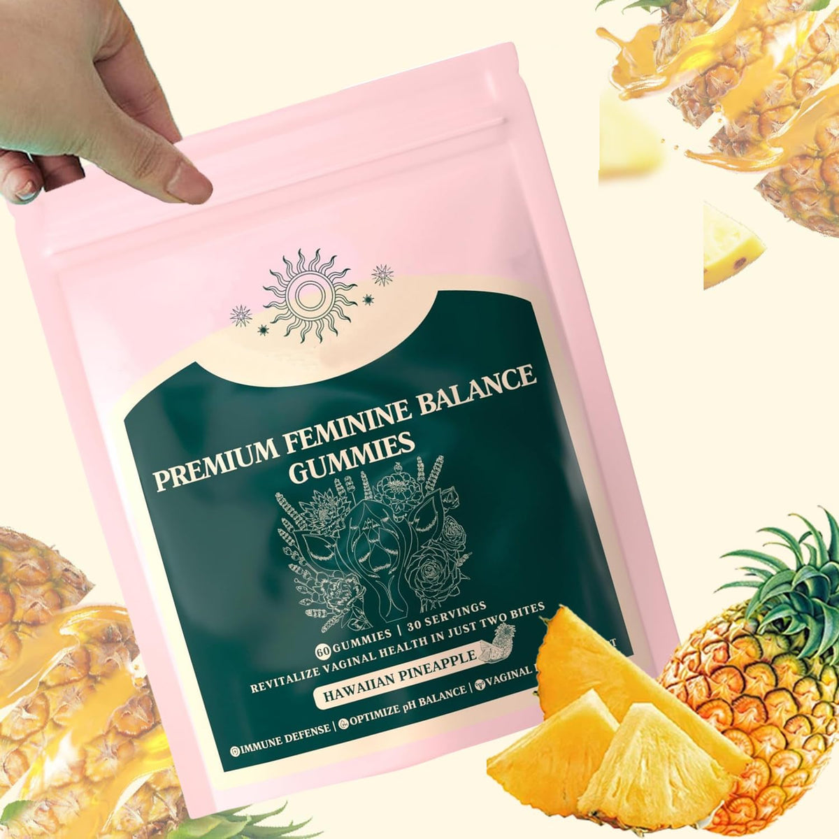 Gomitas femeninas - mejora tu salud vaginal, te balancea el PH y te quita el mal olor - ¡Mantén tu florecita saludable!