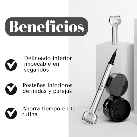 Kit 2 en 1 delineador + sello para pestañas inferiores - Fórmula de secado rápido, resistente al agua y ahorras tiempo - ¡El mejor producto que vas a tener!