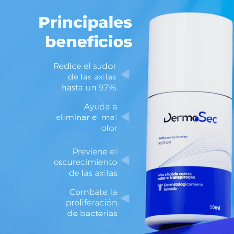 DermoSec Anti-Sudor - Ayuda a crear una barrera invisible contra el sudor y el mal olor - ¡Atrévete a moverte sin miedo!