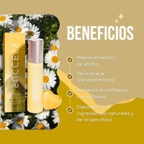 Aceite esencial en roll-on -Ayuda a mejorar el estado de ánimo, la claridad y la ansiedad - ¡Con dos semanas de uso sentirás los cambios!