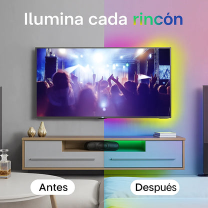 Luces RGB para navidad  Con control remoto, trae variedad de colores y efectos - ¡No dejes que se te haga tarde para comprar tus luces!