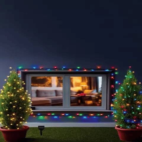 Luces navideñas - incluye panel solar, multicolor con 8 modos, son de 20 metros y resistente al agua - ¡Ahorra energía! 50% DCT