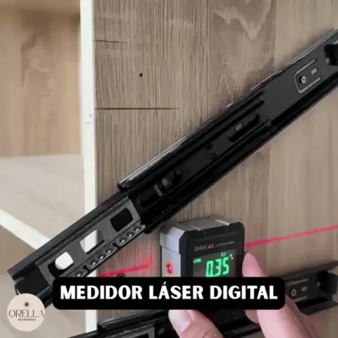 Medidor láser digital- Ayuda a nivelar y ser preciso en reparaciones o construcciones - ¡No más trabajos chuecos!