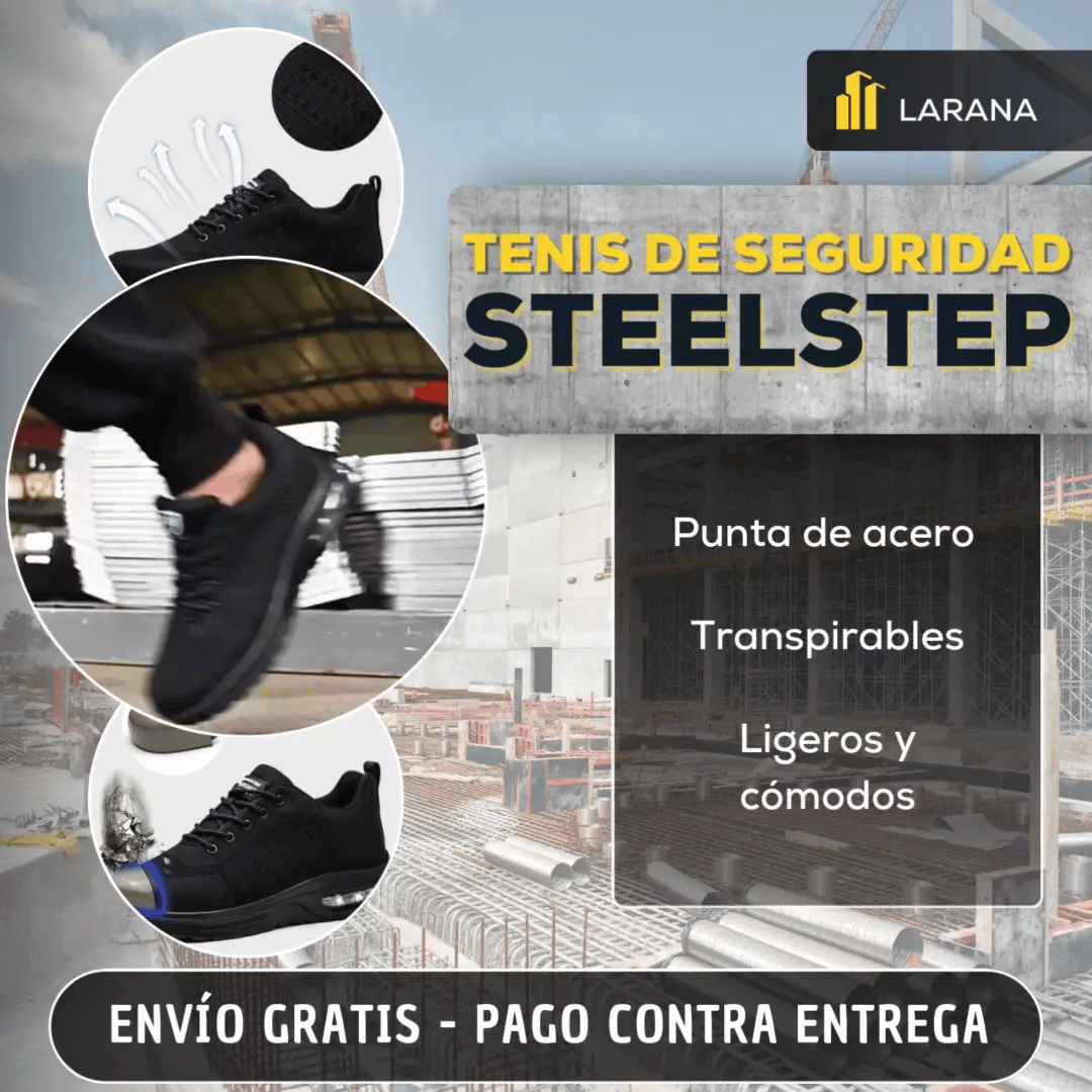 STEELSTEP™ TENIS DE SEGURIDAD ¡LOS TODO TERRENO QUE QUIERES! + TENEMOS DESDE LA TALLA 37 HASTA LA 41
