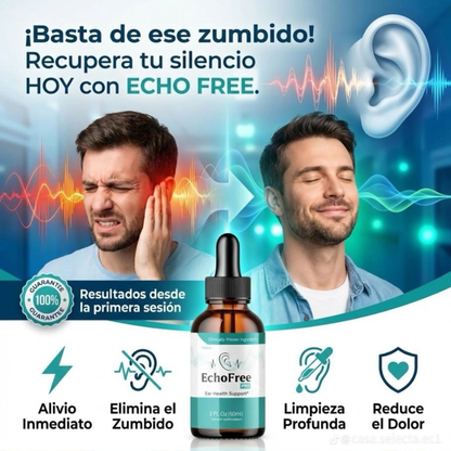 Gotas echofree PAGA 1 LLEVA 2 - Alivia el molesto tinnitus sin terapia de sonido, fortalece el tímpano y promueve una mejor calidad de descanso