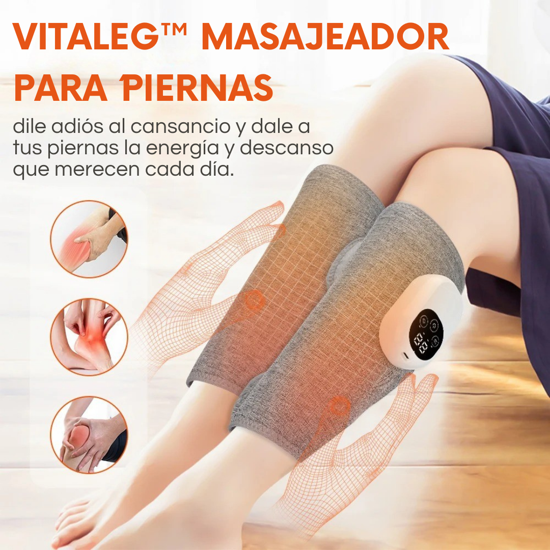 VITALEG™ MASAJEADOR DE PIERNAS ¡RECUPERA TUS PIERNAS DESPUÉS DE UN LARGO DÍA DE TRABAJO! + MANUAL DE USO+ ENVÍO GRATIS