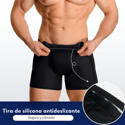 Bóxer levantacola para hombres - levanta los glúteos, mantiene el abdomen firme y la entrepierna con soporte de bolsa 3D - ¡Atrévete a lucir más firme y seguro!