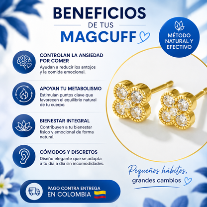 Pendientes Magcuff - Regulan el metabolismo, disminuyen la ansiedad y los antojos + PDF de hábitos saludables